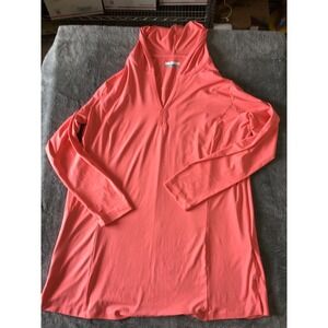 Columbia Hoodie Womens 1X Orange Lightweight Outdoors Stretch